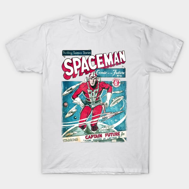 Captain Future - Comic Book Cover T-Shirt by The Blue Box